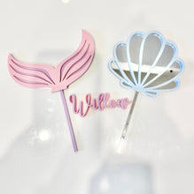 Load image into Gallery viewer, Mermaid cake toppers - 3 piece