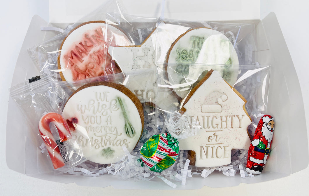 Christmas Cookie Gift Box - Red & Green