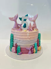 Load image into Gallery viewer, Purple Ombre Mermaid Cake