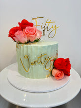 Load image into Gallery viewer, Vertical Stripe Buttercream Cake (pick your colour!)