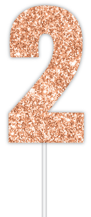 Rose Gold Number 2 Cake Topper – The Cake Shop