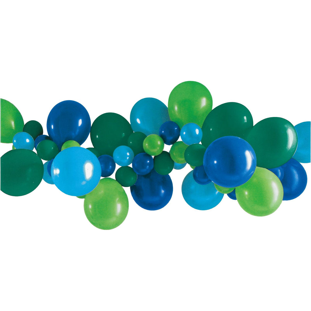 Balloon Garland - Blue & Green 40 pack