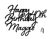 Load image into Gallery viewer, Happy Birthday with Name & Age Topper