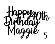 Load image into Gallery viewer, Happy Birthday with Name & Age Topper