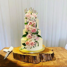 Load image into Gallery viewer, Spiral cake with floral waterfall