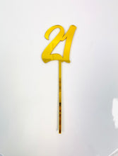 Load image into Gallery viewer, Double Number Topper - Acrylic (all numbers & multiple colours available)