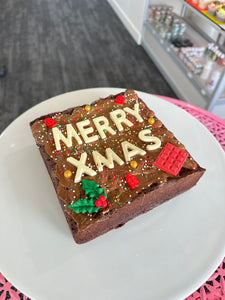 Christmas Brownie Slab