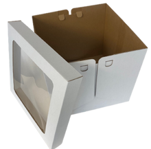 Load image into Gallery viewer, 11&quot; x 11&quot; x 12&quot; White Tall Cake Box (NZ Made)
