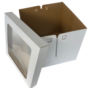 11" x 11" x 12" White Tall Cake Box - NZ Made (please read product description)