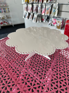 Scalloped Acrylic Cake Stand - Large (pick your colour!)