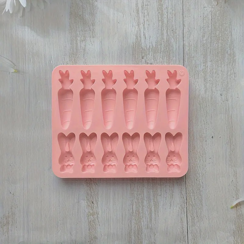 Easter Rabbit & Carrot Silicone Mould