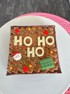 Christmas Brownie Slab