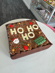 Christmas Brownie Slab