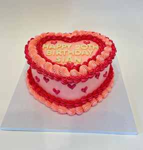 Vintage Heart Cake (any colour theme!)