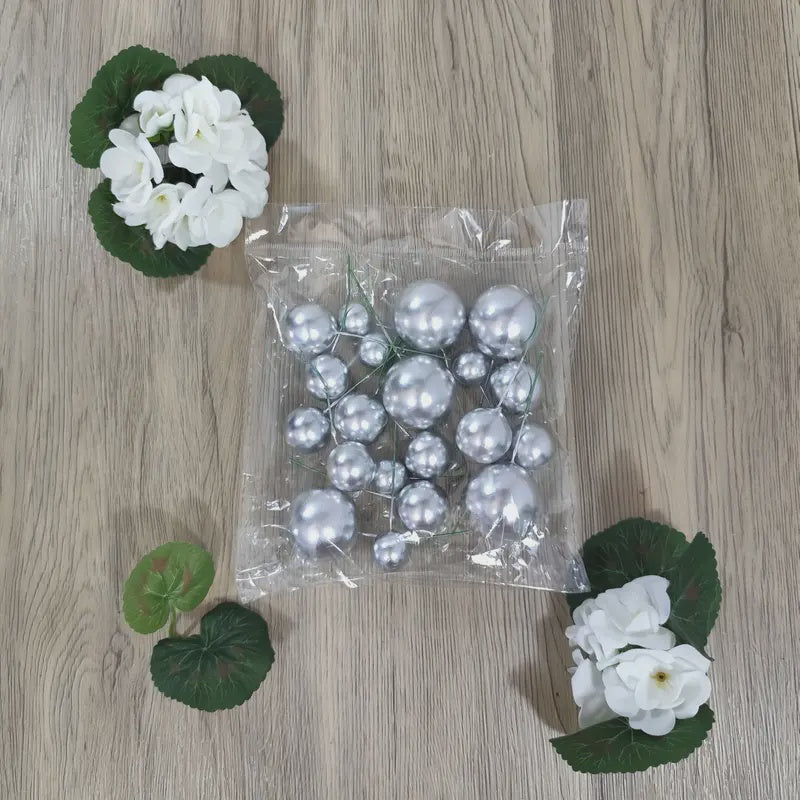 Silver Cake Balls - Packet of 20
