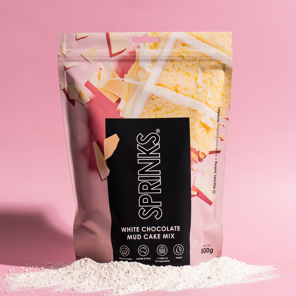 Sprinks White Chocolate Mud Cake Mix 500g