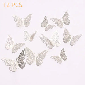 3D Metallic Butterflies (Gold, Rose Gold or Silver)