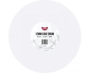 10" White Round Cake Drum - 12mm thick
