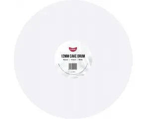 14" White Round Cake Drum - 12mm thick