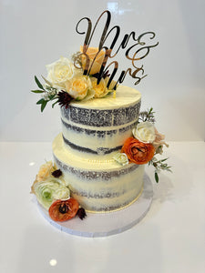 Semi naked wedding cake