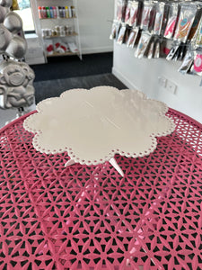 Scalloped Acrylic Cake Stand - Large (pick your colour!)