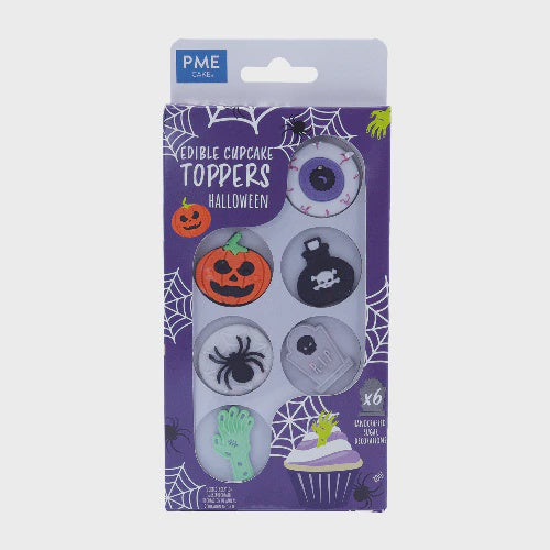 Edible Cupcake Toppers Halloween 6pc