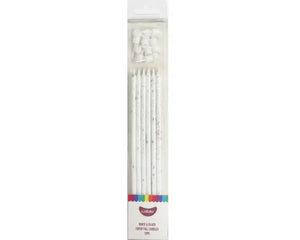 Super Tall GoBake Candles - White Silver Splatter