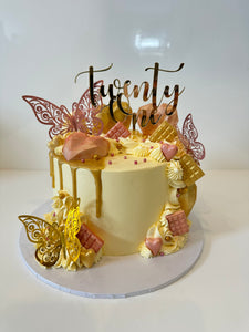 Metallic Butterfly Cake (pick your colour!)