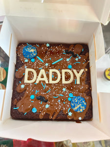 Triple Chocolate brownie with Message
