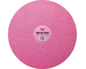 Pink Glitter 14" Round Cake Board - 6mm thick