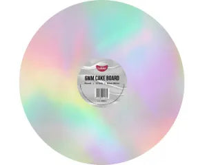 Silver Mirror 12" Round Cake Board - 6mm thick