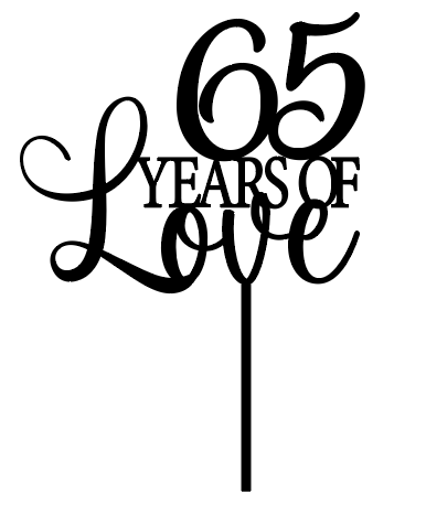 Years of Love Acrylic Cake Topper (any age)