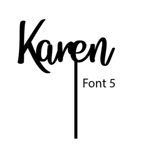 Personalised Name Topper