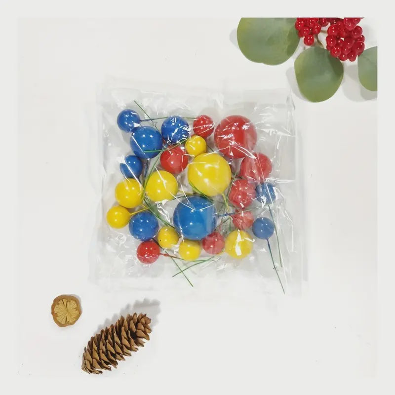 Red, Yellow & Blue Cake Balls - Packet of 20