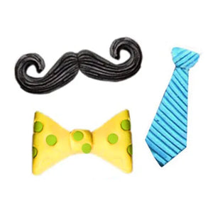 Moustache, Bows & Ties Silicone Mould