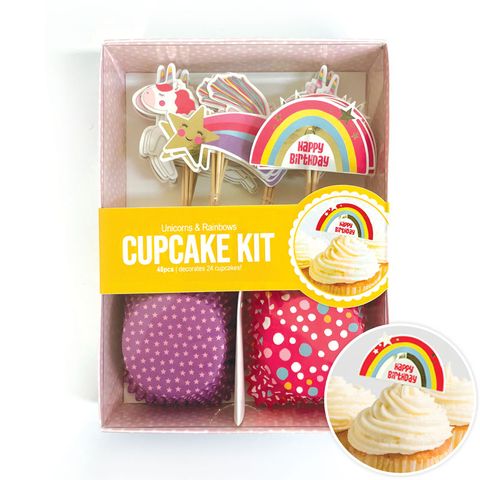 Unicorn & Rainbows Cupcake Kit