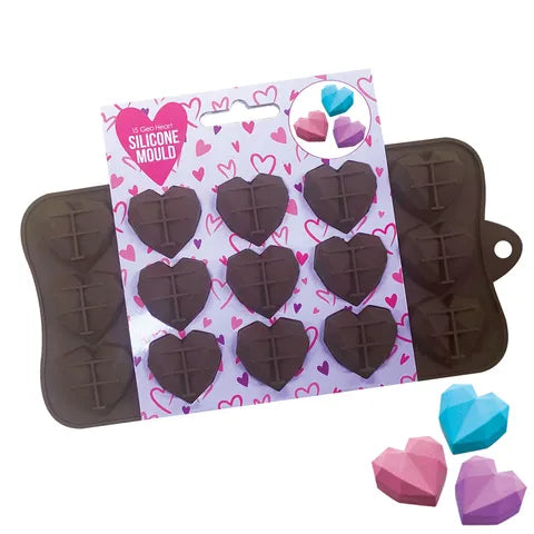 15 Geo Hearts Silicone Mould