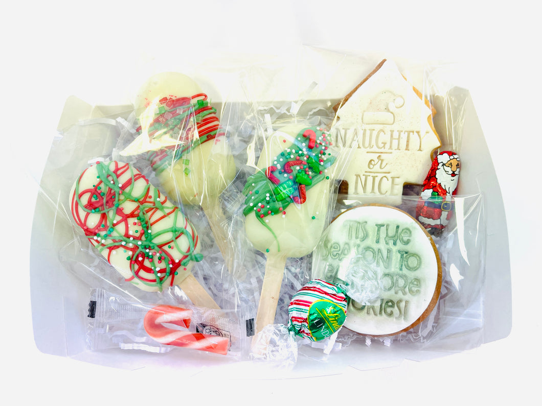 Christmas Cookie & Cakesicle Box - Red & Green