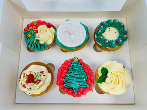 Christmas Cupcakes 6 pack