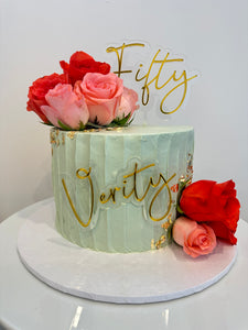 Floating Acrylic Cake Topper (with stick)