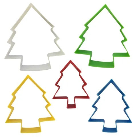 Christmas Tree Cookie Cutters - Set of 5