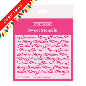Sweet Sticks Stencil - Merry Christmas