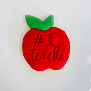 Apple/#1 Teacher Custom Cookies