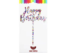 Load image into Gallery viewer, GoBake Small &#39;Happy Birthday&#39; Rainbow glitter cake topper
