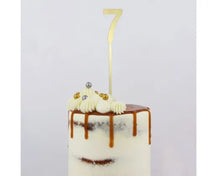Load image into Gallery viewer, Gold Acrylic &#39;7&#39; Cake Topper
