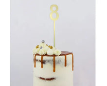 Load image into Gallery viewer, Gold Acrylic &#39;8&#39; Cake Topper

