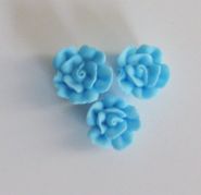 Blue Icing Roses - 15mm