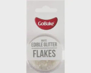 GoBake Edible Glitter Flakes - White