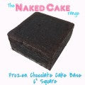 6" Naked Square Standard Chocolate Cake - Frozen