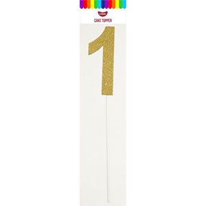 Gold Number 1 Cake Topper